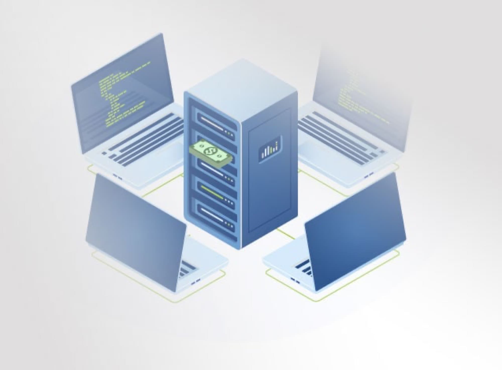 Illustration of server infrastructure